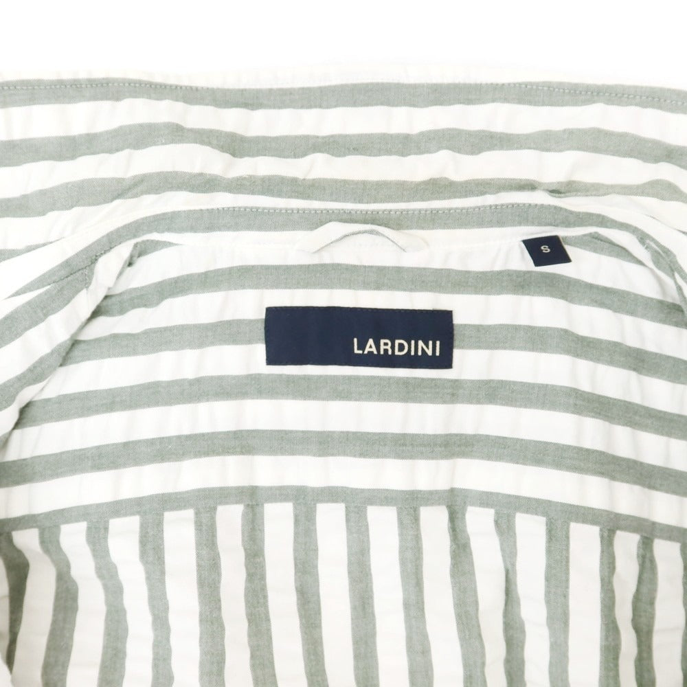 【中古】ラルディーニ LARDINI コットン ストライプ ジャケット モスグリーン系xホワイト【 S 】【 状態ランクB 】【 メンズ 】