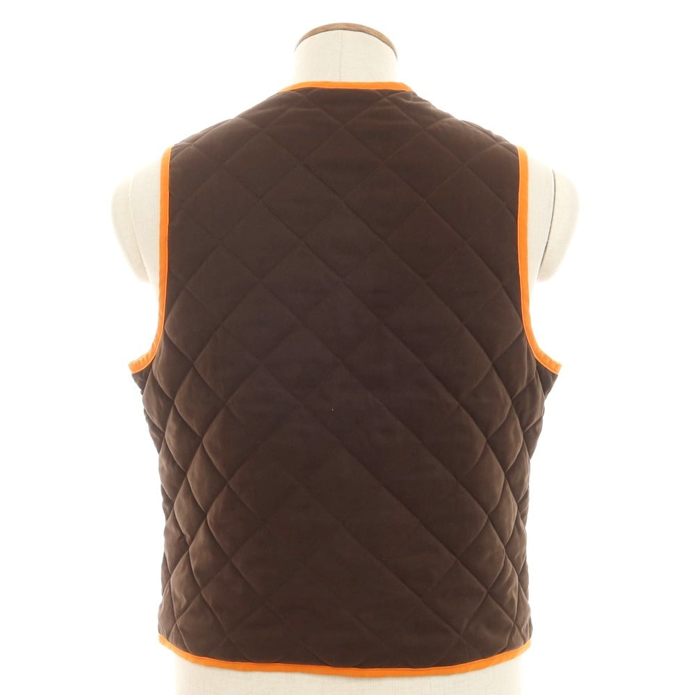 【中古】エルメス HERMES ポリエステルナイロン キルティング ベスト ブラウン【 48 】【 状態ランクB 】【 メンズ 】 [APD]