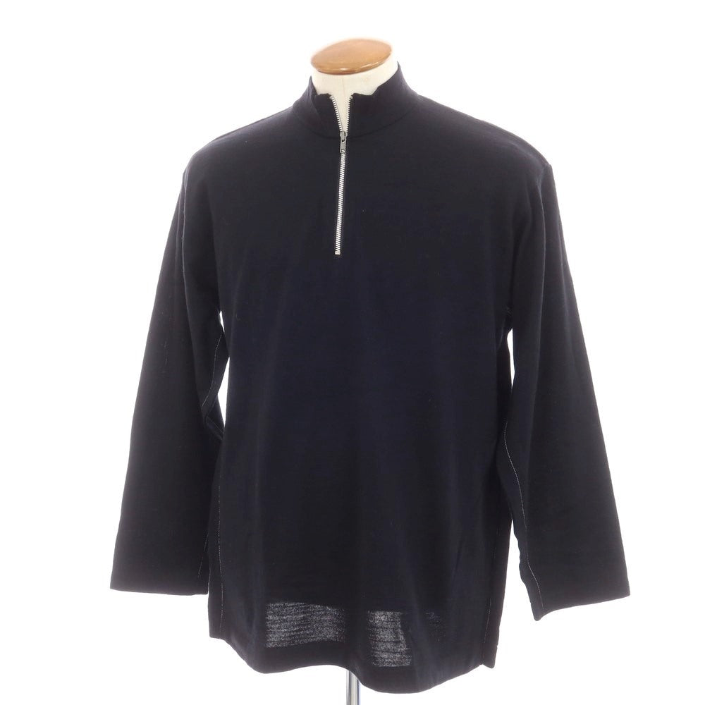 【中古】コムデギャルソンオム COMME des GARCONS HOMME 1996年製 ウール ハーフジップ プルオーバーニット ブラック【サイズ表記なし（L位）】【BLK】【A/W】【状態ランクB】【メンズ】