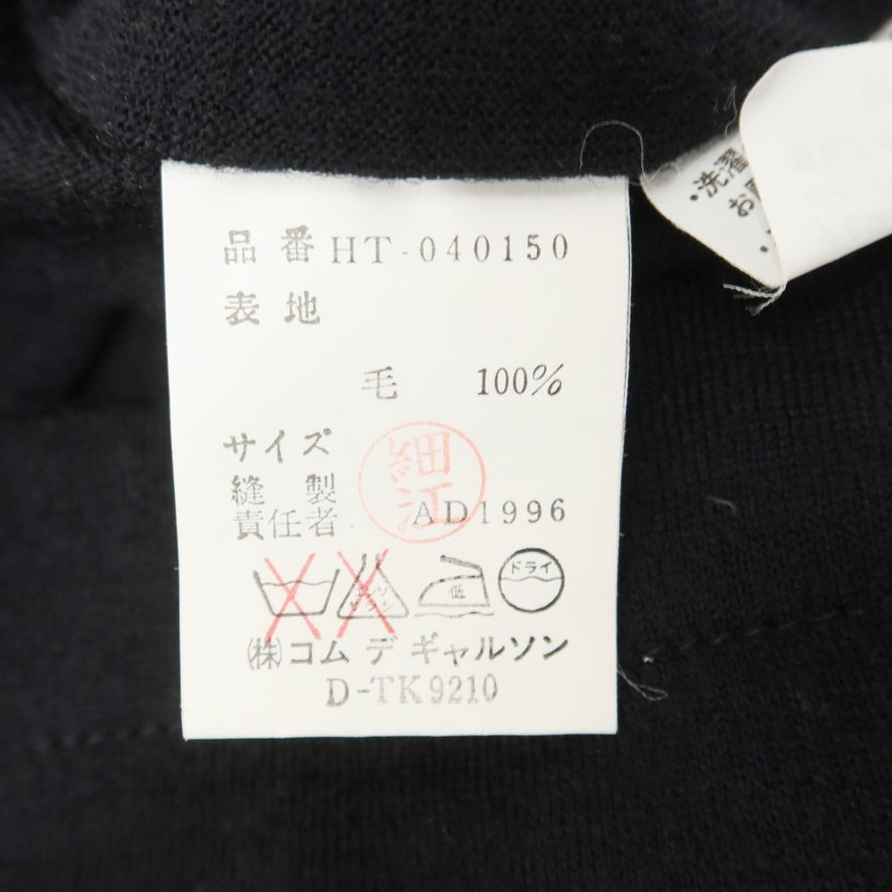 【中古】コムデギャルソンオム COMME des GARCONS HOMME 1996年製 ウール ハーフジップ プルオーバーニット ブラック【サイズ表記なし（L位）】【BLK】【A/W】【状態ランクB】【メンズ】