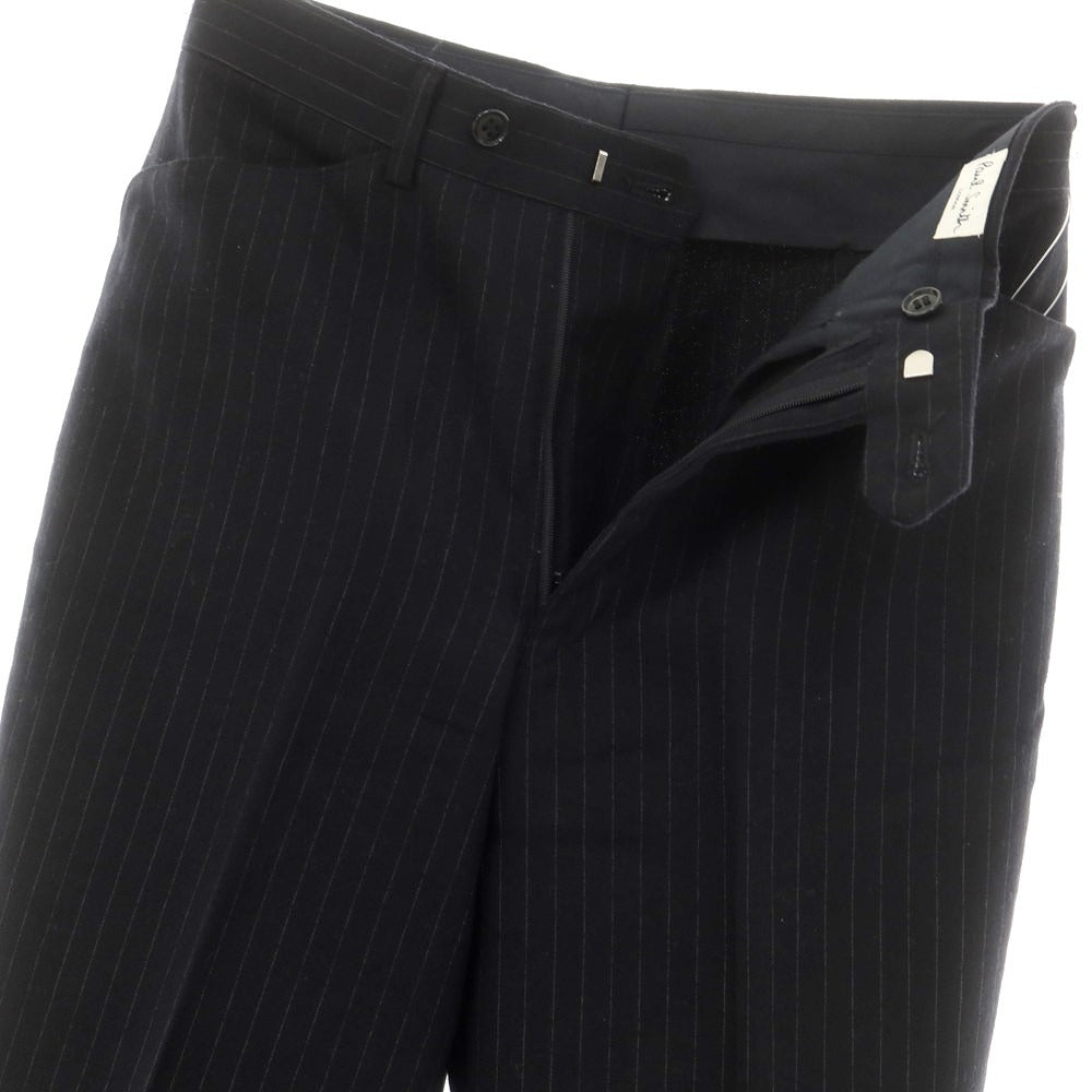 【中古】ポールスミス Paul Smith ウール ストライプ ドレススラックスパンツ ブラック【サイズ28】【 状態ランクD 】【 メンズ 】 [EPD]