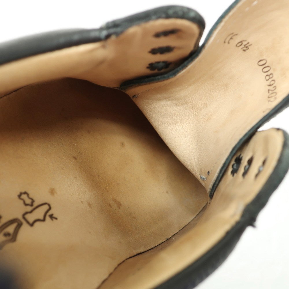 【中古】フィンコンフォート Finn Comfort レザー コンフォートシューズ スニーカー ブラック【 6 1/2 】【 状態ランクB 】【 メンズ 】 [DPD]