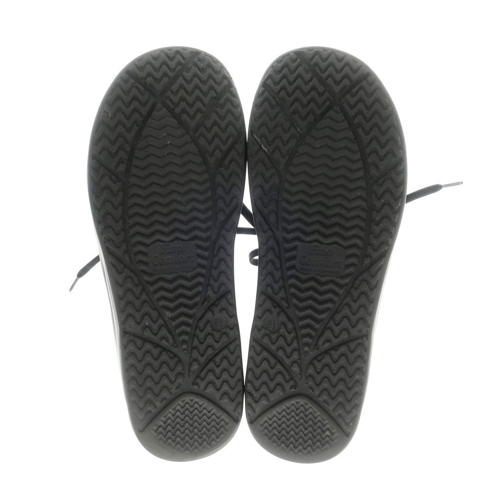 【中古】フィンコンフォート Finn Comfort レザー コンフォートシューズ スニーカー ブラック【 6 1/2 】【 状態ランクB 】【 メンズ 】 [DPD]
