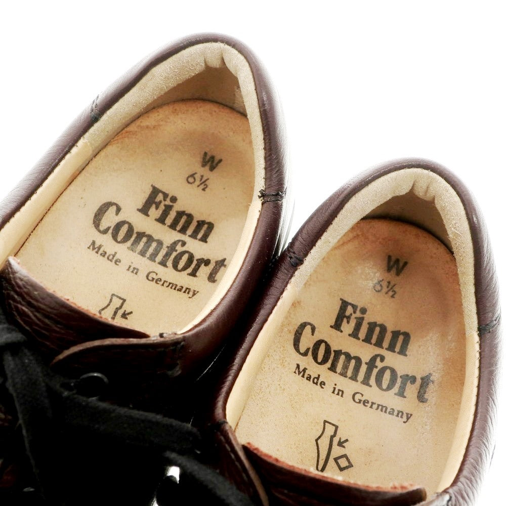 【中古】フィンコンフォート Finn Comfort レザー コンフォートシューズ スニーカー ブラウン【 6 1/2 】【 状態ランクB 】【 メンズ 】