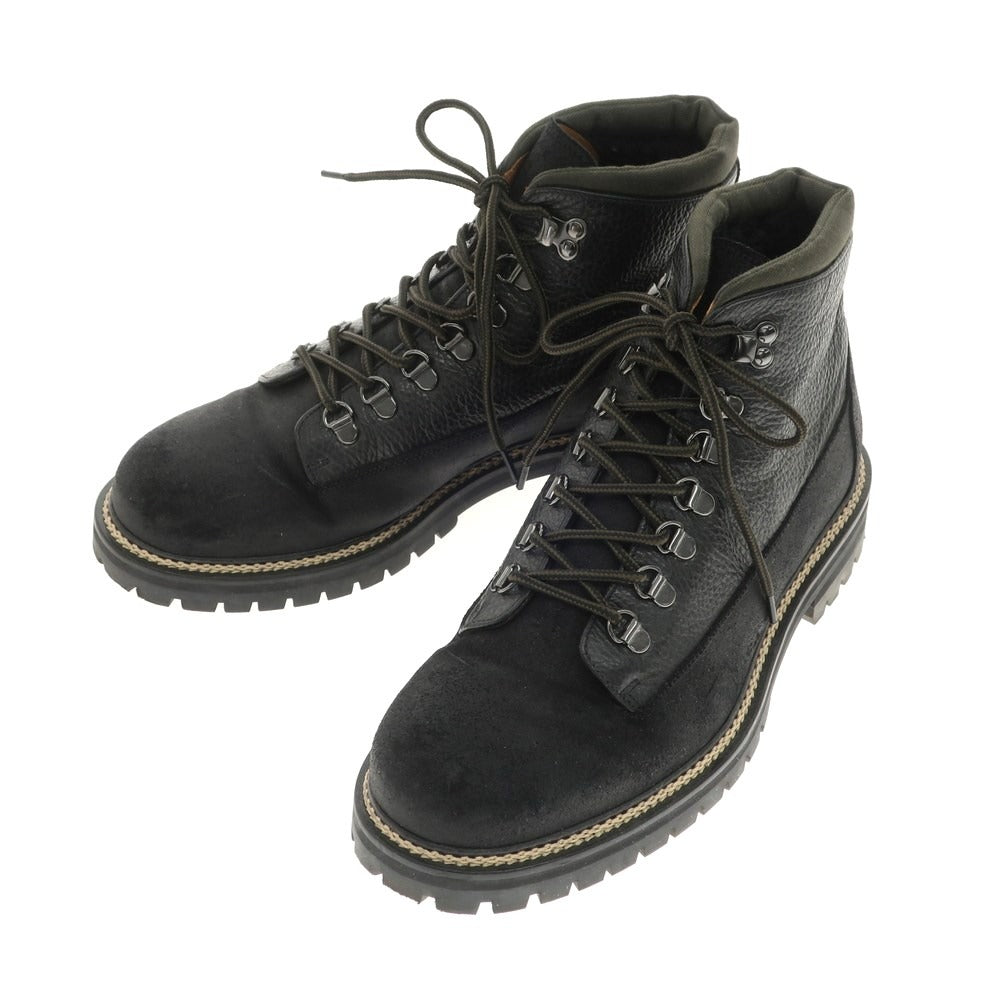 【中古】ミスターポーター Mr P. MR PORTER レザー ブーツ ブラック【サイズ7】【 状態ランクB 】【 メンズ 】 [EPD]