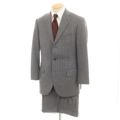 【中古】サルトリア リング Sartoria Ring ウール 3つボタンスーツ グレーxホワイト【 44 】【 状態ランクC 】【 メンズ 】