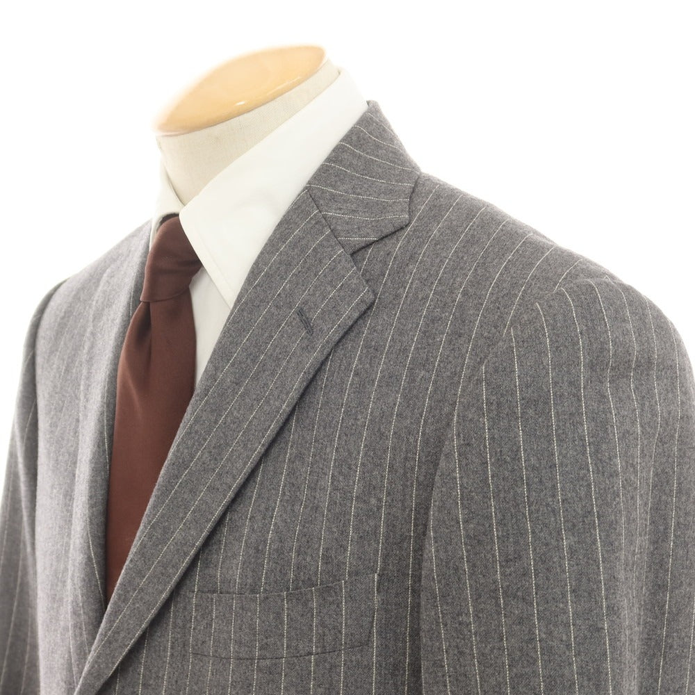 【中古】サルトリア リング Sartoria Ring ウール 3つボタンスーツ グレーxホワイト【サイズ44】【 状態ランクC 】【 メンズ 】 [EPD]