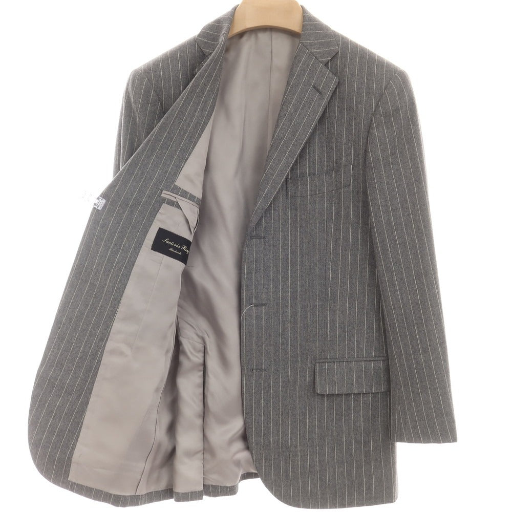 【中古】サルトリア リング Sartoria Ring ウール 3つボタンスーツ グレーxホワイト【サイズ44】【 状態ランクC 】【 メンズ 】 [EPD]