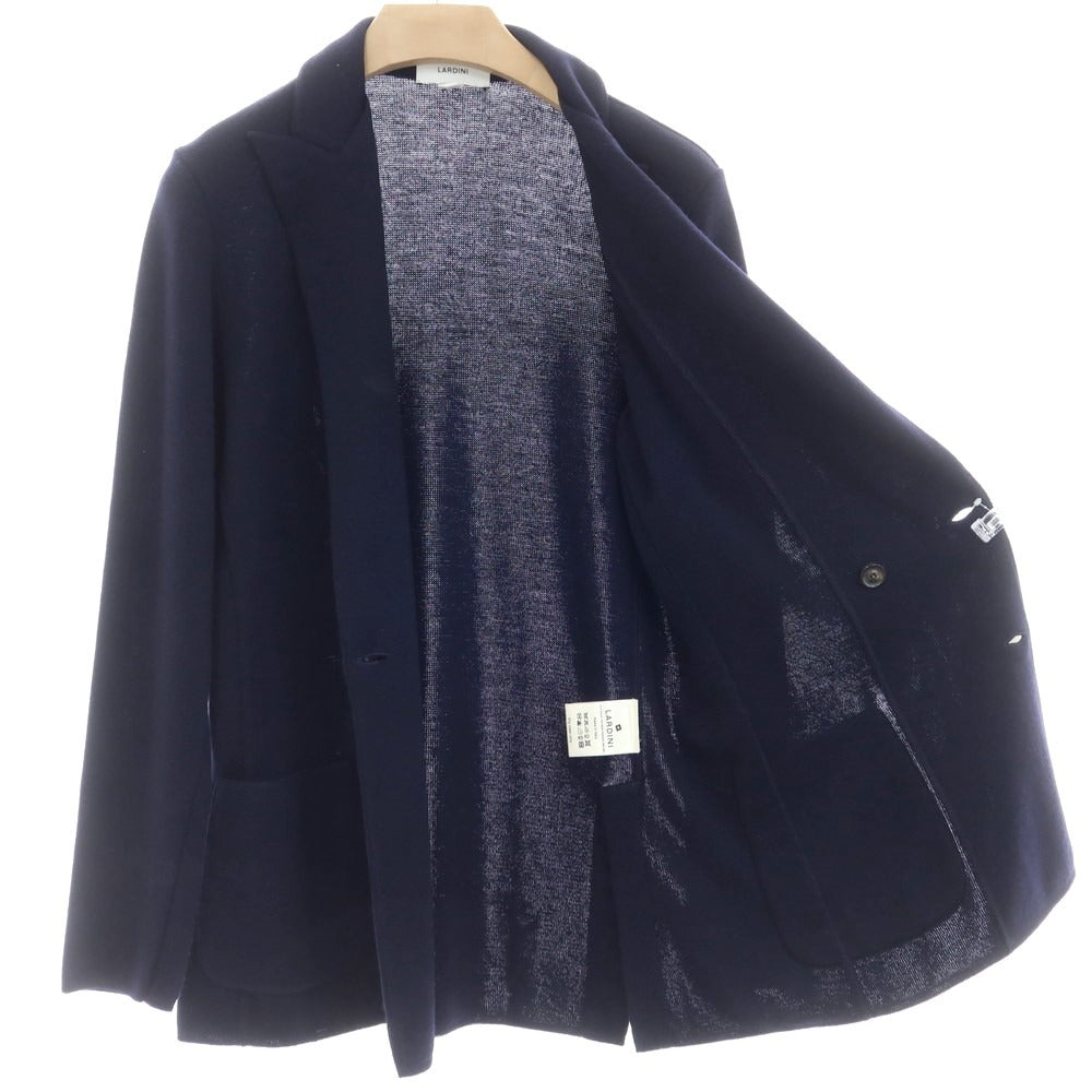 【中古】ラルディーニ LARDINI ウール 6つボタン ニットジャケット ネイビー【 M 】【 状態ランクB 】【 メンズ 】