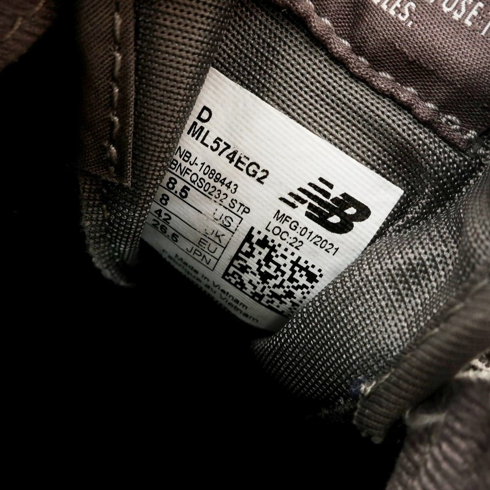 【中古】ニューバランス NEW BALANCE ML574EG2 スニーカー ウォームグレーxグレー【 26.5cm 】【 状態ランクB 】【 メンズ 】