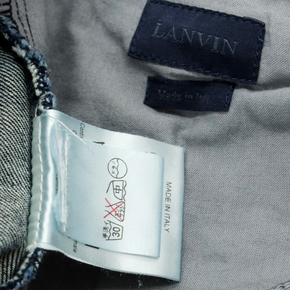 【中古】ランバン LANVIN コットン ジーンズ デニムパンツ ネイビー【 33 】【 状態ランクB 】【 メンズ 】