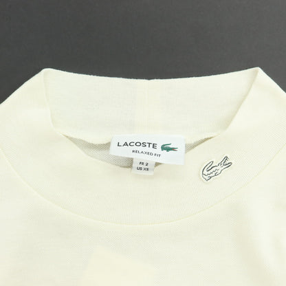 【中古】ラコステ LACOSTE ストレッチ ポリエステルレーヨン モックネック 半袖Ｔシャツ アイボリー【 FR 2 】【 状態ランクC 】【 メンズ 】