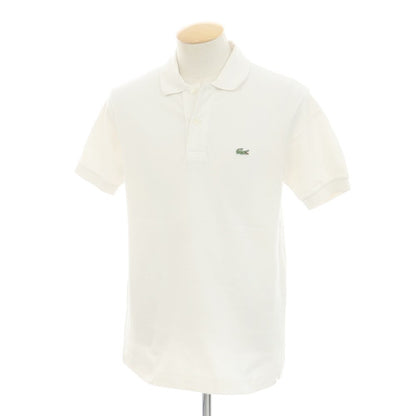 【中古】ラコステ LACOSTE コットン 鹿の子 半袖ポロシャツ ホワイト【 FR 3 】【 状態ランクC 】【 メンズ 】