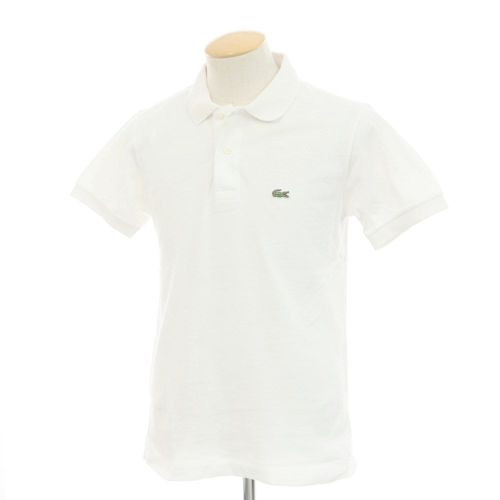 【中古】ラコステ LACOSTE コットン 鹿の子 半袖ポロシャツ ホワイト【 FR 2 】【 状態ランクC 】【 メンズ 】