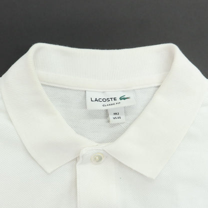 【中古】ラコステ LACOSTE コットン 鹿の子 半袖ポロシャツ ホワイト【 FR 2 】【 状態ランクC 】【 メンズ 】