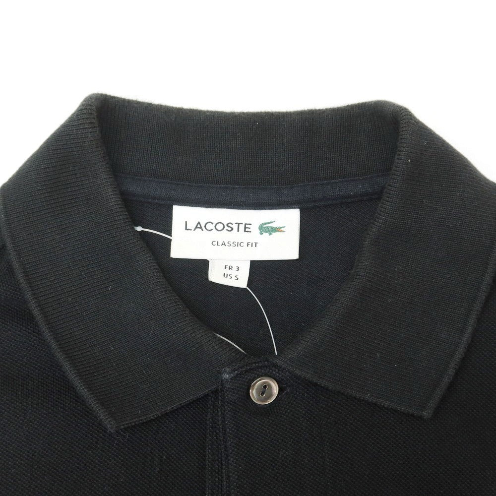 【中古】ラコステ LACOSTE コットン 鹿の子 半袖ポロシャツ ブラック【 FR 3 】【 状態ランクB 】【 メンズ 】