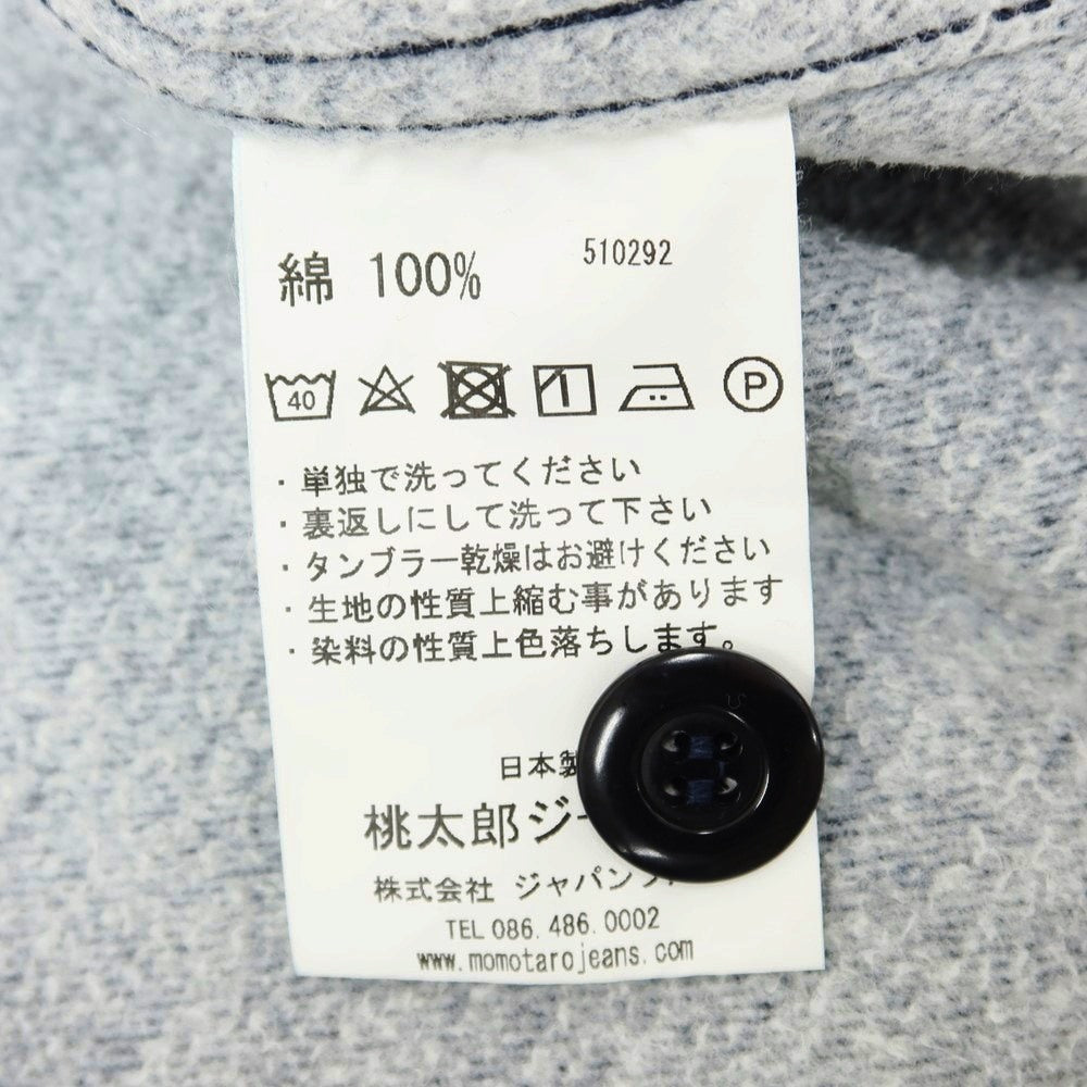 【中古】モモタロウ ジーンズ MOMOTARO JEANS 裏起毛 コットン デニム カジュアルシャツ ネイビー【 S 】【 状態ランクB 】【 メンズ 】