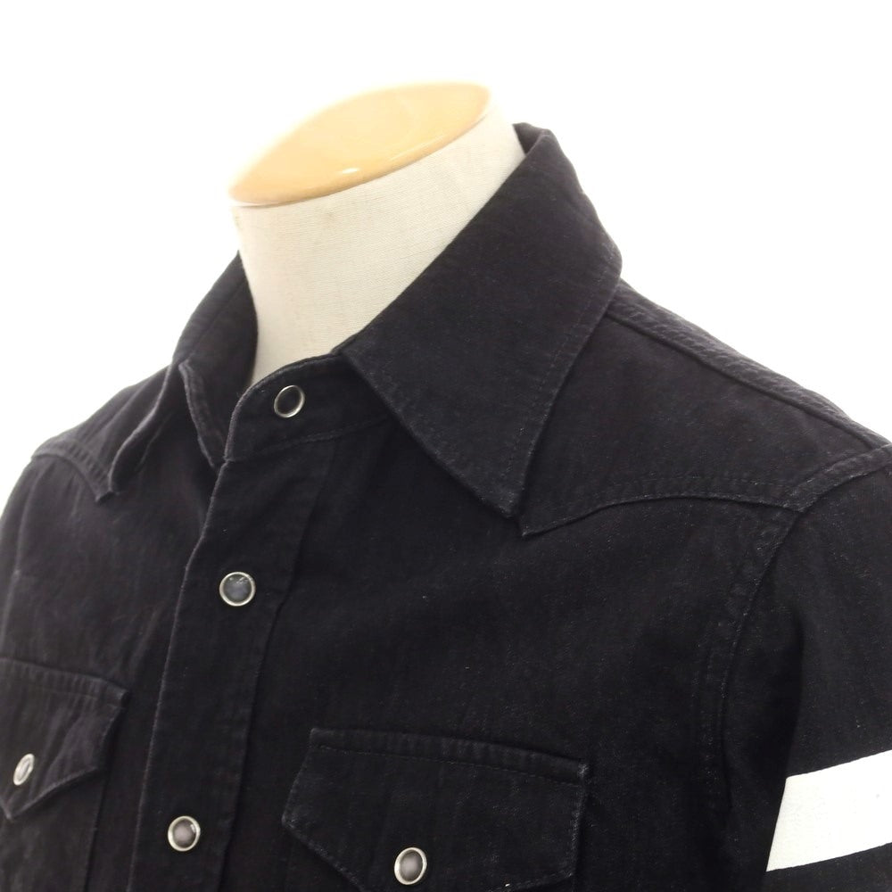 【中古】モモタロウ ジーンズ MOMOTARO JEANS コットン デニム カジュアルシャツ ブラック【 36 】【 状態ランクB 】【 メンズ 】