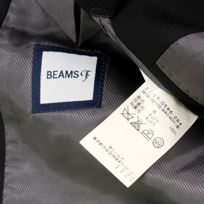 【中古】ビームスエフ BEAMS F ウール 3つボタンスーツ ブラック【 48 】【 状態ランクC 】【 メンズ 】