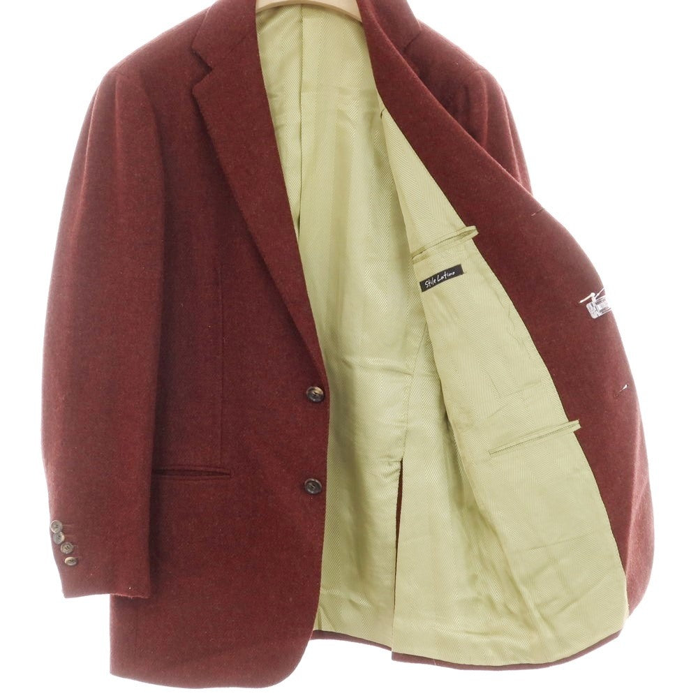 【中古】スティレ ラティーノ STILE LATINO ウール テーラードジャケット マルーン【サイズ48】【 状態ランクB 】【 メンズ 】 [EPD]