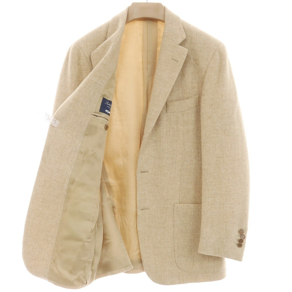 【中古】サルトリアパルマ Sartoria Parma ライトツイード ウール テーラードジャケット ベージュ【 48 】【 状態ランクC 】【 メンズ 】