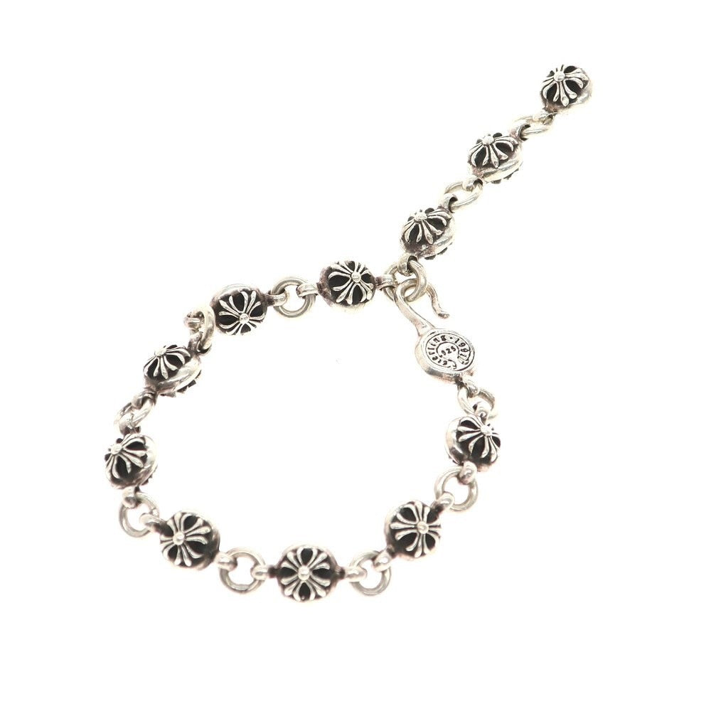 【中古】クロムハーツ CHROME HEARTS クロスボール ブレスレット シルバー【 状態ランクC 】【 メンズ 】