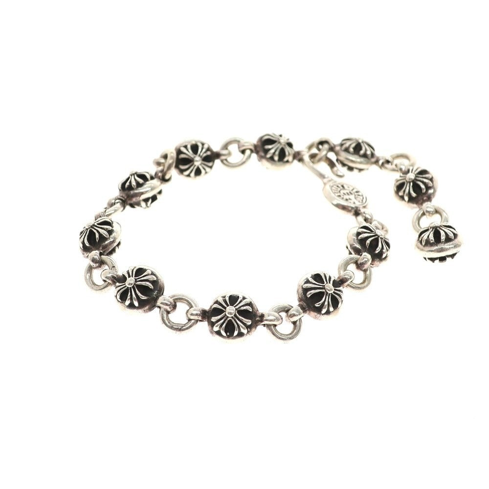 【中古】クロムハーツ CHROME HEARTS クロスボール ブレスレット シルバー【 状態ランクC 】【 メンズ 】