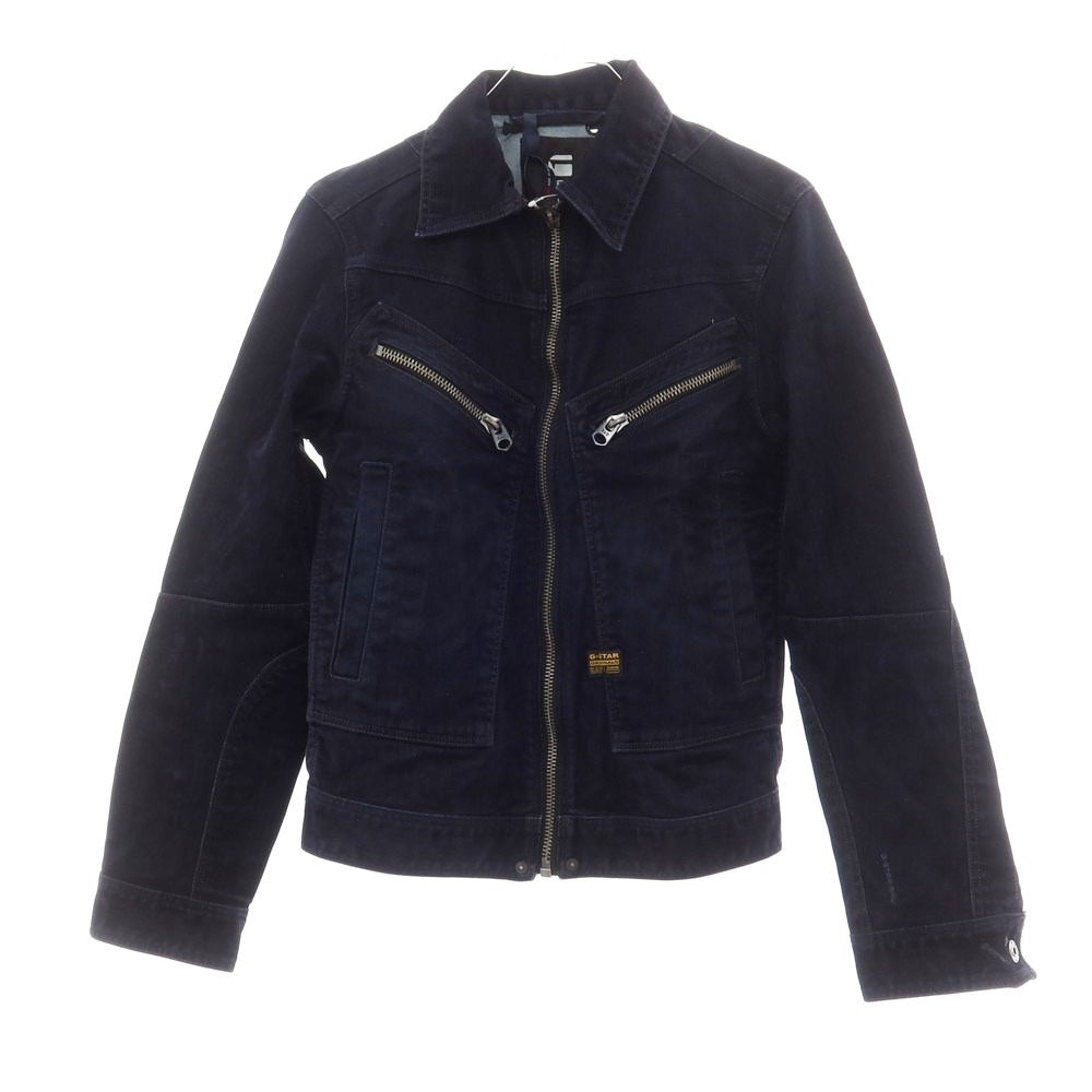 【中古】ジースターロウ G-STAR RAW AIR FORCE DENIM JKT ストレッチコットン デニムジャケット ダークネイビー【 XXS 】【 状態ランクA 】【 メンズ 】