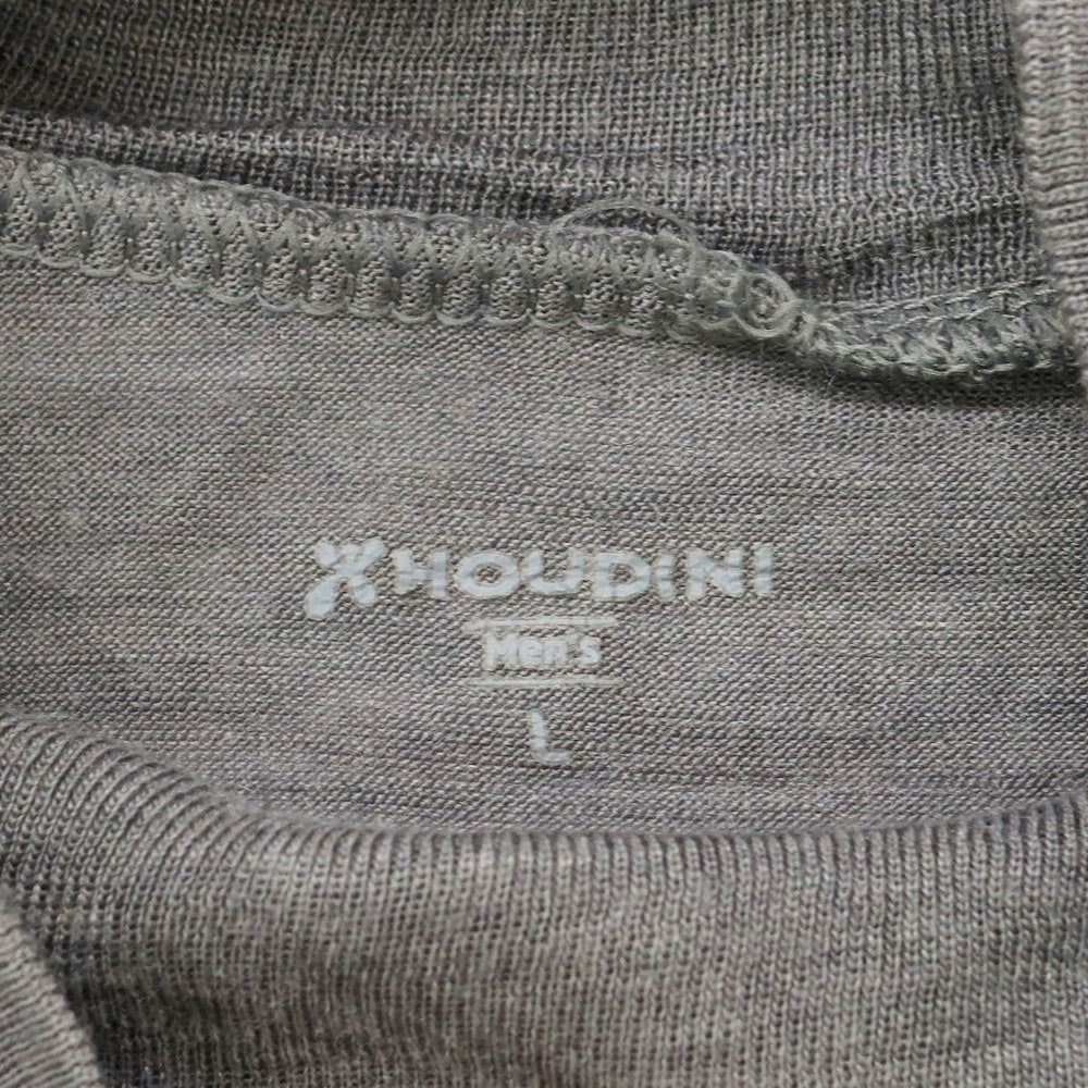 【中古】フーディニ HOUDINI ウールリヨセル ハイネック 長袖Ｔシャツ グレー【 L 】【 状態ランクC 】【 メンズ 】