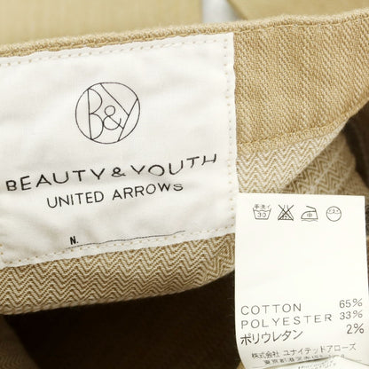 【中古】ビューティアンドユースユナイテッドアローズ BEAUTY&amp;YOUTH UNITED ARROWS ストレッチ コットンポリエステル ワークパンツ ベージュ【 S 】【 状態ランクB 】【 メンズ 】