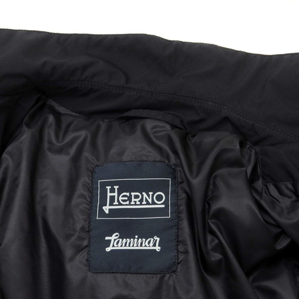 【中古】ヘルノ Herno Laminor WINDSTOPPER ポリエステル ダウンジャケット ブラック【 46 】【 状態ランクB 】【 メンズ 】