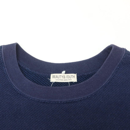 【中古】ビューティアンドユースユナイテッドアローズ BEAUTY&amp;YOUTH UNITED ARROWS ポリエステルコットン クルーネック 半袖Ｔシャツ ネイビー【 S 】【 状態ランクB 】【 メンズ 】