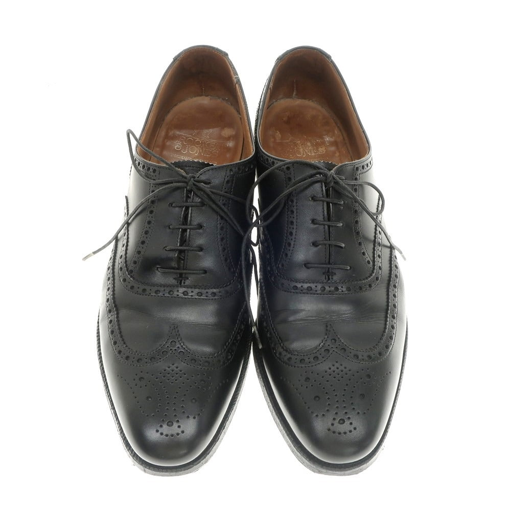 【中古】クロケットアンドジョーンズ CROCKETT&amp;JONES FINSBURY ウイングチップ ドレスシューズ ブラック【 9　F 】【 状態ランクC 】【 メンズ 】