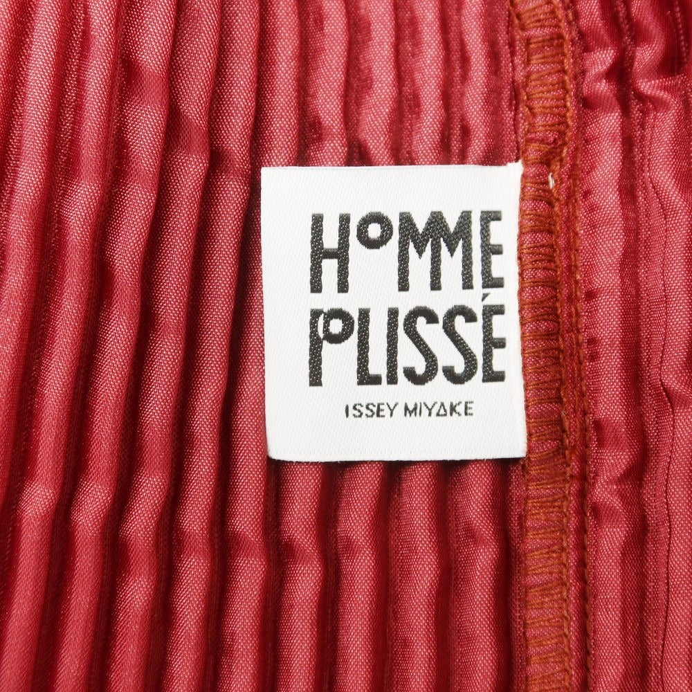 【中古】オム プリッセ イッセイミヤケ HOMME PLISSE ISSEY MIYAKE 2024年秋冬 プリーツ加工 カジュアルジャケット ダークレッド【 表記なし（L位） 】【 状態ランクA 】【 メンズ 】