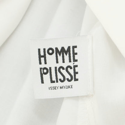 【中古】オム プリッセ イッセイミヤケ HOMME PLISSE ISSEY MIYAKE 2024年秋冬 プリーツ カジュアルシャツ ホワイト【 表記なし（L位） 】【 状態ランクB 】【 メンズ 】