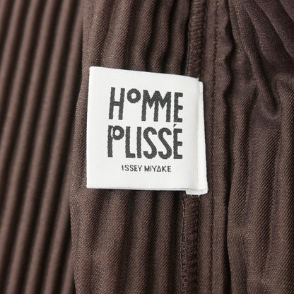 【中古】オム プリッセ イッセイミヤケ HOMME PLISSE ISSEY MIYAKE 2024年秋冬 プリーツ加工 カジュアルジャケット ダークブラウン【 表記なし（L位） 】【 状態ランクA 】【 メンズ 】