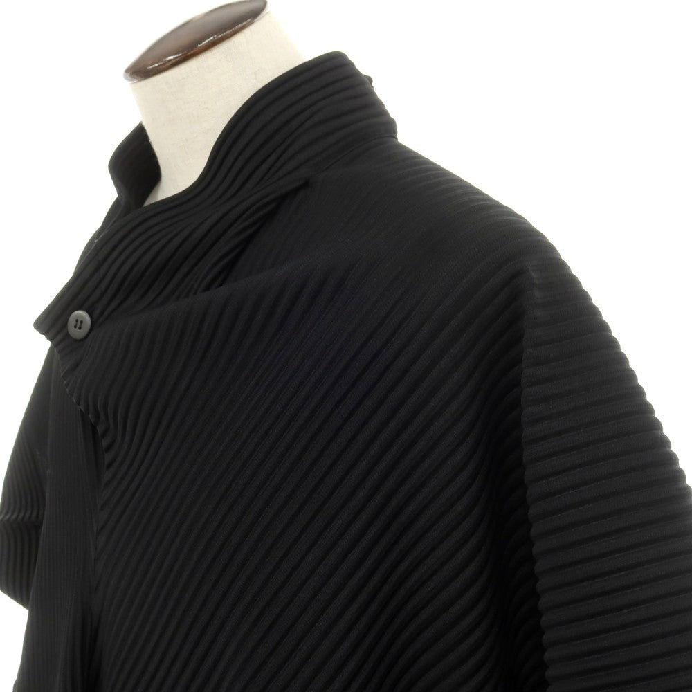 【中古】オム プリッセ イッセイミヤケ HOMME PLISSE ISSEY MIYAKE 2024年秋冬 プリーツ 半袖 カットソー ブラック【 表記なし（L位） 】【 状態ランクA 】【 メンズ 】