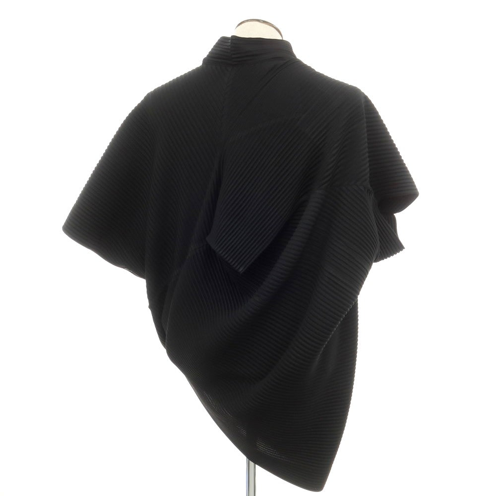 【中古】オム プリッセ イッセイミヤケ HOMME PLISSE ISSEY MIYAKE 2024年秋冬 プリーツ 半袖 カットソー ブラック【 表記なし（L位） 】【 状態ランクA 】【 メンズ 】