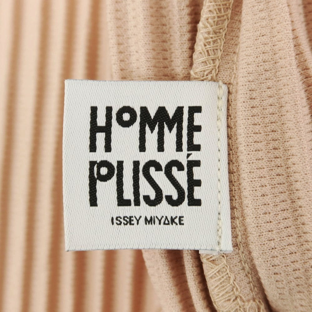 [Used] Homme Plisse Issey Miyake 2025 Spring/Summer Pleated No-collar Long Jacket Pink Beige [No Size (L)] [Condition Rank A] [Men&