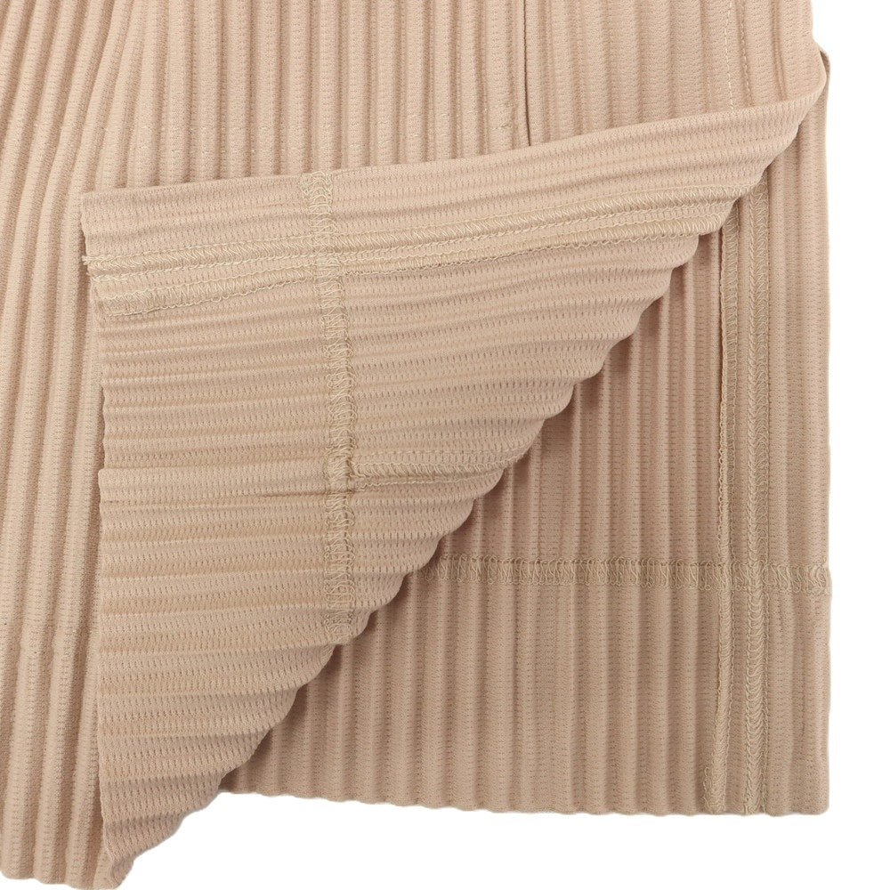 [Used] Homme Plisse Issey Miyake 2025 Spring/Summer Pleated No-collar Long Jacket Pink Beige [No Size (L)] [Condition Rank A] [Men&