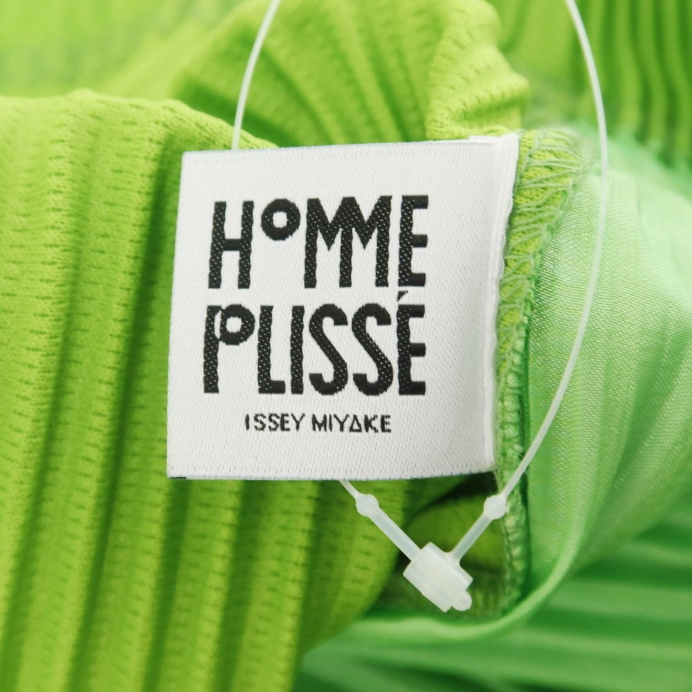 【中古】オム プリッセ イッセイミヤケ HOMME PLISSE ISSEY MIYAKE 2024年秋冬 ポリエステル系 プリーツ イージーパンツ ライトグリーン【 表記なし（L位） 】【 状態ランクA 】【 メンズ 】