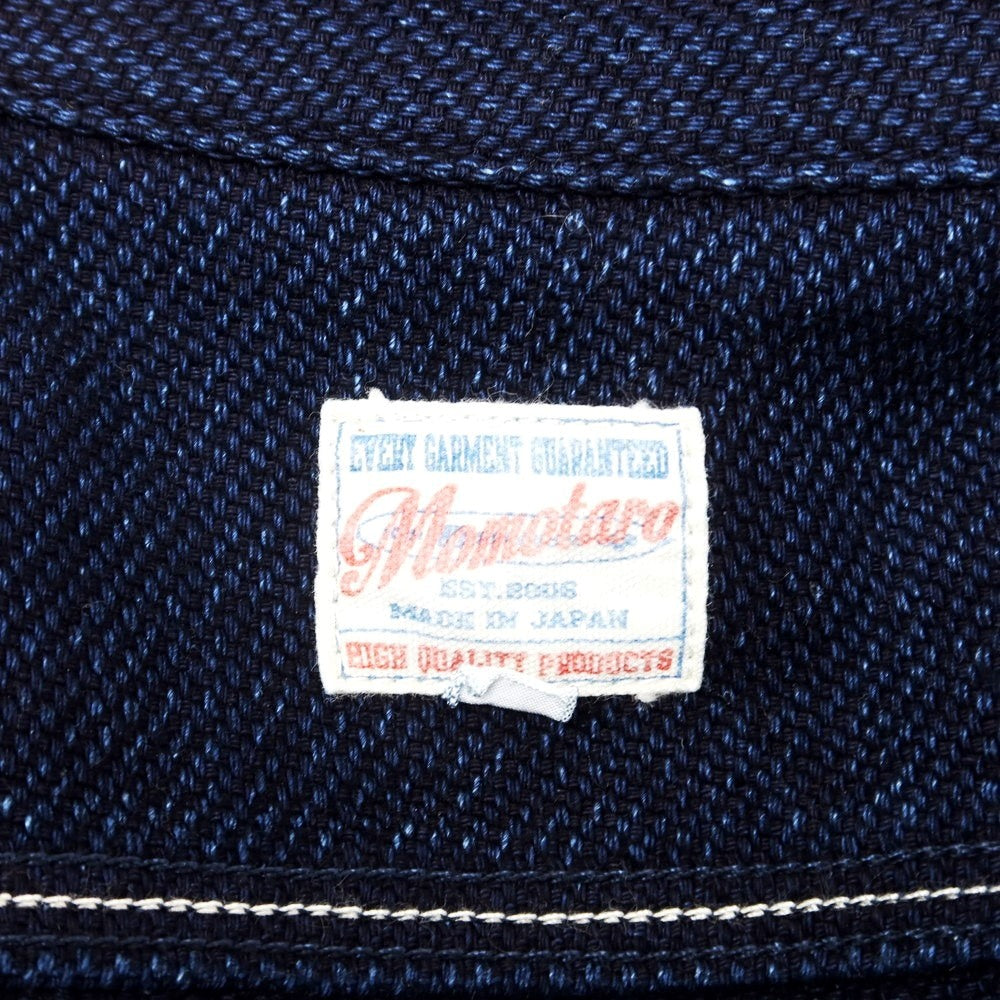 【中古】モモタロウ ジーンズ MOMOTARO JEANS コットン カジュアルシャツ ネイビー【 36 】【 状態ランクB 】【 メンズ 】