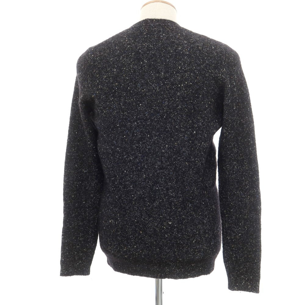 【中古】ロベルトコリーナ ROBERTO COLLINA ストレッチ ウールナイロンシルク クルーネック プルオーバーニット ブラック【 46 】【 状態ランクB 】【 メンズ 】 [EPD]