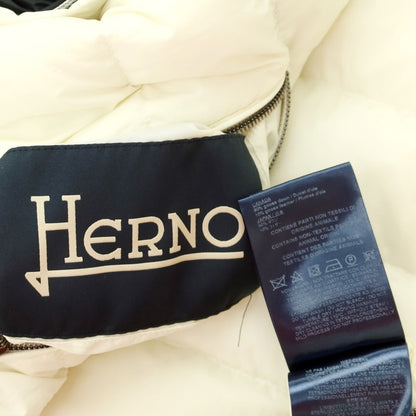 【中古】ヘルノ Herno リバーシブル ナイロン ダウンベスト ブラックxホワイト【 50 】【 状態ランクB 】【 メンズ 】