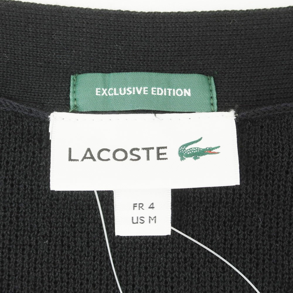 【中古】ラコステ LACOSTE コットン系 カーディガン ブラック【 4 】【 状態ランクA 】【 メンズ 】