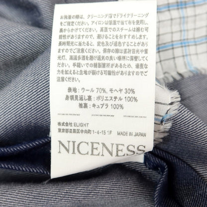 【中古】ナイスネス NICENESS ツイルウールモヘヤ ジャケット ライトネイビー【 L 】【 状態ランクC 】【 メンズ 】