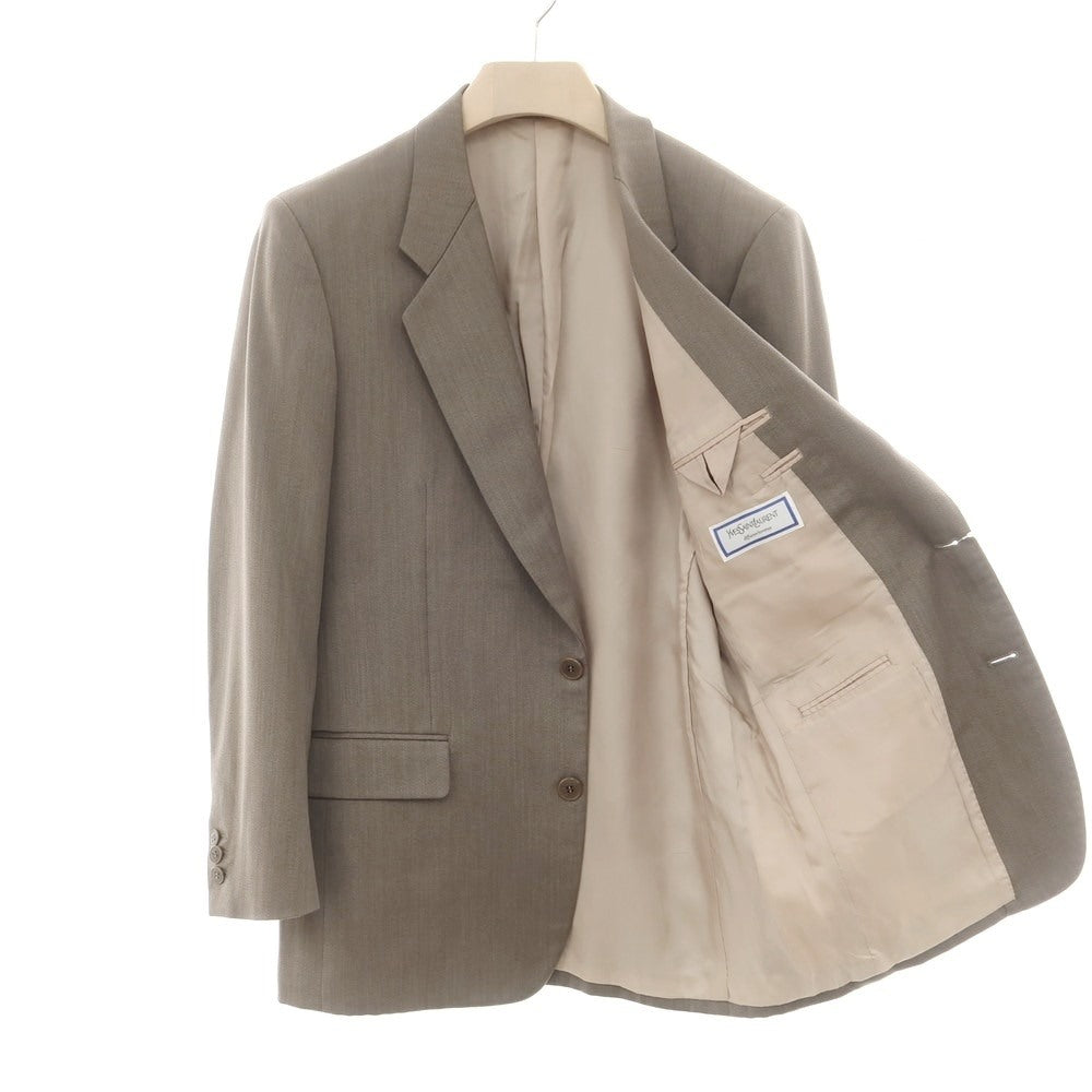 [Used] Yves Saint Laurent Wool 2-Button Suit, Beige [94-82-175] [Condition Rank C] [Men&