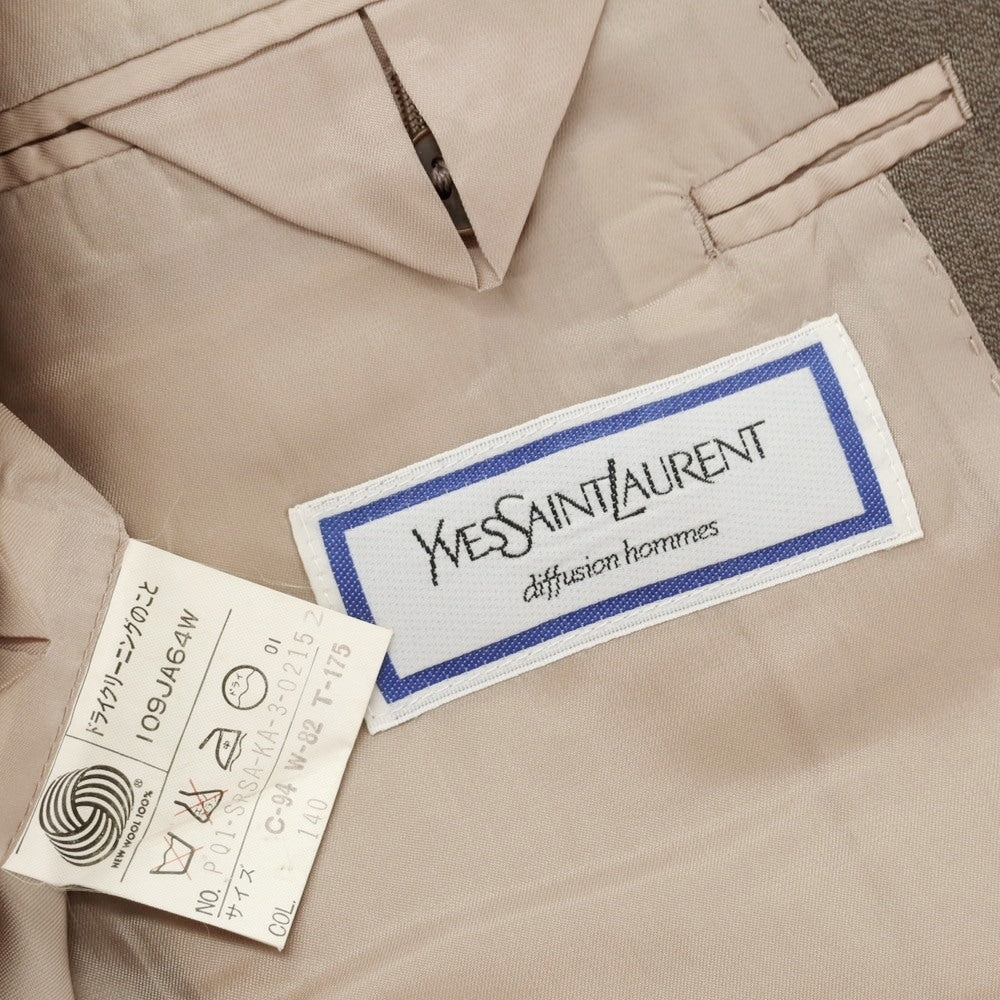 [Used] Yves Saint Laurent Wool 2-Button Suit, Beige [94-82-175] [Condition Rank C] [Men&
