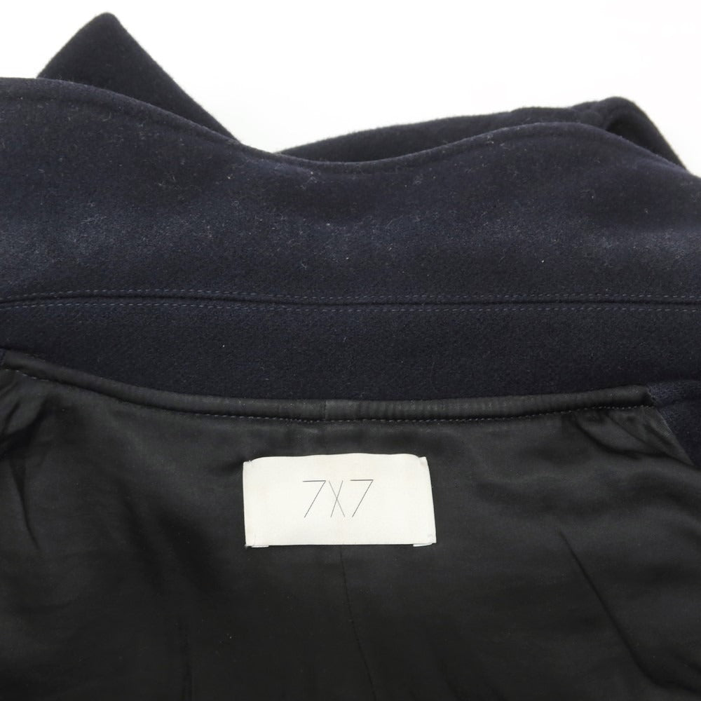 【中古】セブン バイ セブン SEVEN BY SEVEN ウール ステンカラーコート ネイビー【サイズM】【 状態ランクC 】【 メンズ 】 [EPD]
