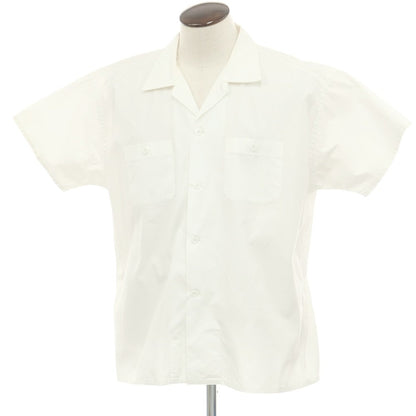 【中古】ツキ TUKI コットン オープンカラー 半袖シャツ ホワイト【 4 】【 状態ランクC 】【 メンズ 】